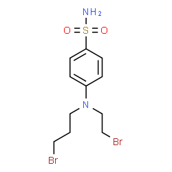 ChemSpider 2D Image | 4-[(2-Bromoethyl)(3-bromopropyl)amino]benzenesulfonamide | C11H16Br2N2O2S