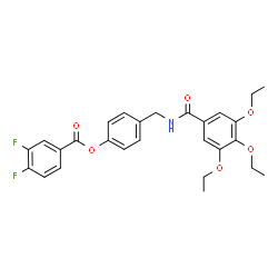 ChemSpider 2D Image | 4-{[(3,4,5-Triethoxybenzoyl)amino]methyl}phenyl 3,4-difluorobenzoate | C27H27F2NO6
