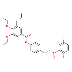 ChemSpider 2D Image | 4-{[(2,5-Difluorobenzoyl)amino]methyl}phenyl 3,4,5-triethoxybenzoate | C27H27F2NO6
