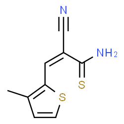ChemSpider 2D Image | (2Z)-2-Cyano-3-(3-methyl-2-thienyl)-2-propenethioamide | C9H8N2S2