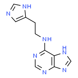 ChemSpider 2D Image | N-(2-(1H-Imidazol-5-yl)ethyl)-9H-purin-6-amine | C10H11N7
