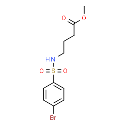 ChemSpider 2D Image | Methyl 4-{[(4-bromophenyl)sulfonyl]amino}butanoate | C11H14BrNO4S