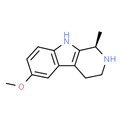 ChemSpider 2D Image | (1R)-6-Methoxy-1-methyl-2,3,4,9-tetrahydro-1H-beta-carboline | C13H16N2O