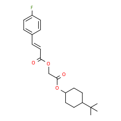 ChemSpider 2D Image | 2-{[4-(2-Methyl-2-propanyl)cyclohexyl]oxy}-2-oxoethyl (2E)-3-(4-fluorophenyl)acrylate | C21H27FO4