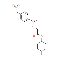 ChemSpider 2D Image | 2-[(4-Methylcyclohexyl)oxy]-2-oxoethyl 4-[(methylsulfonyl)methyl]benzoate | C18H24O6S