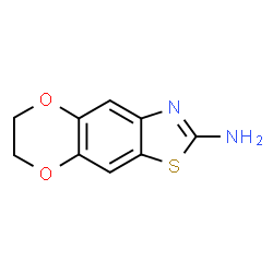 ChemSpider 2D Image | 6,7-Dihydro[1,4]dioxino[2,3-f][1,3]benzothiazol-2-amine | C9H8N2O2S