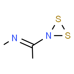 ChemSpider 2D Image | (1E)-1-(3-Dithiaziridinyl)-N-methylethanimine | C3H6N2S2