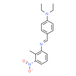 ChemSpider 2D Image | N,N-Diethyl-4-{(E)-[(2-methyl-3-nitrophenyl)imino]methyl}aniline | C18H21N3O2