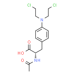 ChemSpider 2D Image | N-Acetyl-4-[bis(2-chloroethyl)amino]-L-phenylalanine | C15H20Cl2N2O3