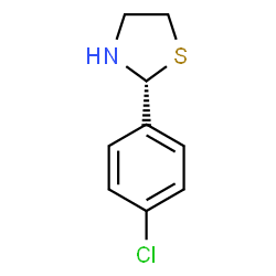 ChemSpider 2D Image | (2R)-2-(4-Chlorophenyl)-1,3-thiazolidine | C9H10ClNS