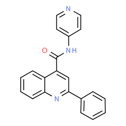 ChemSpider 2D Image | 2-Phenyl-N-(4-pyridinyl)-4-quinolinecarboxamide | C21H15N3O