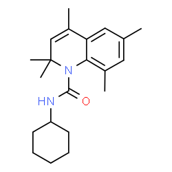 ChemSpider 2D Image | N-cyclohexyl-2,2,4,6,8-pentamethylquinoline-1-carboxamide | C21H30N2O