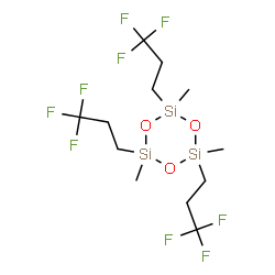 ChemSpider 2D Image | 2,4,6-Trimethyl-2,4,6-tris(3,3,3-trifluoropropyl)-1,3,5,2,4,6-trioxatrisilinane | C12H21F9O3Si3