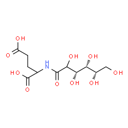 ChemSpider 2D Image | 2-{[(3S,4R,5S)-2,3,4,5,6-Pentahydroxyhexanoyl]amino}pentanedioic acid (non-preferred name) | C11H19NO10