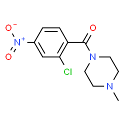 ChemSpider 2D Image | (2-Chloro-4-nitrophenyl)(4-methyl-1-piperazinyl)methanone | C12H14ClN3O3