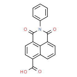 ChemSpider 2D Image | 1,3-Dioxo-2-phenyl-2,3-dihydro-1H-benzo[de]isoquinoline-6-carboxylic acid | C19H11NO4
