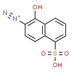 ChemSpider 2D Image | 1-Hydroxy-5-sulfo-2-naphthalenediazonium | C10H7N2O4S