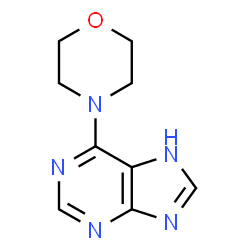 ChemSpider 2D Image | 6-MORPHOLIN-4-YL-9H-PURINE | C9H11N5O