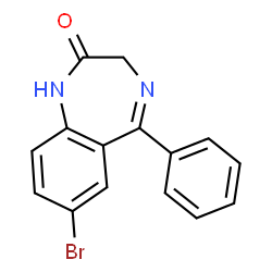 ChemSpider 2D Image | 3h-1,4-benzodiazepin-2-ol, 7-bromo-5-phenyl- | C15H11BrN2O