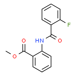 ChemSpider 2D Image | methyl 2-(2-fluorobenzamido)benzoate | C15H12FNO3