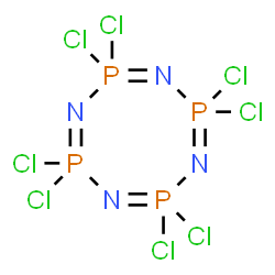 ChemSpider 2D Image | 2,2,4,4,6,6,8,8-Octachloro-1,3,5,7,2lambda~5~,4lambda~5~,6lambda~5~,8lambda~5~-tetrazatetraphosphocine | Cl8N4P4