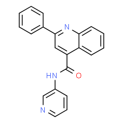 ChemSpider 2D Image | 2-Phenyl-N-(3-pyridinyl)-4-quinolinecarboxamide | C21H15N3O