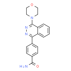 ChemSpider 2D Image | 4-[4-(4-Morpholinyl)-1-phthalazinyl]benzamide | C19H18N4O2