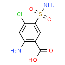 ChemSpider 2D Image | 4-Chloro-5-sulfamoylanthranilic acid | C7H7ClN2O4S