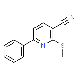 ChemSpider 2D Image | 2-(Methylsulfanyl)-6-phenylnicotinonitrile | C13H10N2S