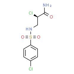ChemSpider 2D Image | (2R)-2-Chloro-3-{[(4-chlorophenyl)sulfonyl]amino}propanamide | C9H10Cl2N2O3S