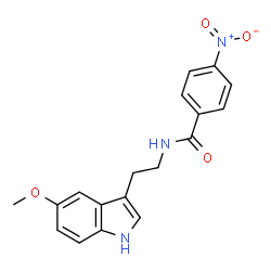 ChemSpider 2D Image | N-[2-(5-Methoxy-1H-indol-3-yl)ethyl]-4-nitrobenzamide | C18H17N3O4