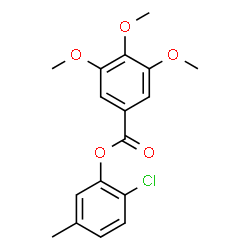 ChemSpider 2D Image | 2-Chloro-5-methylphenyl 3,4,5-trimethoxybenzoate | C17H17ClO5