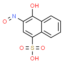 ChemSpider 2D Image | 2-Nitroso-1-naphthol-4-sulfonic acid | C10H7NO5S