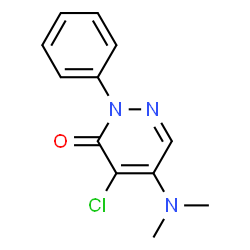 ChemSpider 2D Image | 4-Chloro-5-dimethylamino-2-phenyl-2H-pyridazin-3-one | C12H12ClN3O