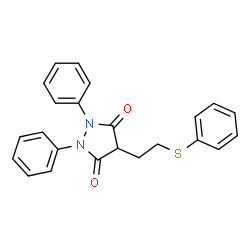 ChemSpider 2D Image | 1,2-diphenyl-4-(2-phenylthioethyl)pyrazolidine-3,5-dione | C23H20N2O2S