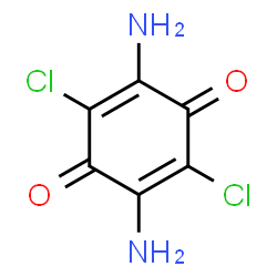 ChemSpider 2D Image | 2,5-Diamino-3,6-dichloro-1,4-benzoquinone | C6H4Cl2N2O2