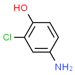 ChemSpider 2D Image | 4-Amino-2-chlorophenol | C6H6ClNO