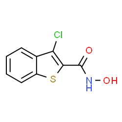 ChemSpider 2D Image | 3-Chlorobenzothiophene-2-Carbohydroxamic Acid | C9H6ClNO2S