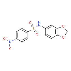 ChemSpider 2D Image | N-(1,3-Benzodioxol-5-yl)-4-nitrobenzenesulfonamide | C13H10N2O6S