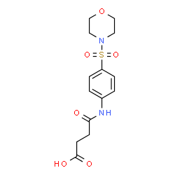 ChemSpider 2D Image | 3-{[4-(morpholine-4-sulfonyl)phenyl]carbamoyl}propanoic acid | C14H18N2O6S