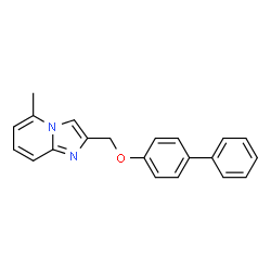 ChemSpider 2D Image | 2-(Biphenyl-4-yloxymethyl)-5-methyl-imidazo[1,2-a]pyridine | C21H18N2O