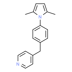 ChemSpider 2D Image | 4-[4-(2,5-Dimethyl-pyrrol-1-yl)-benzyl]-pyridine | C18H18N2