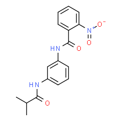 ChemSpider 2D Image | N-[3-(Isobutyrylamino)phenyl]-2-nitrobenzamide | C17H17N3O4