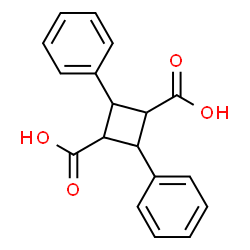 ChemSpider 2D Image | 2,4-Diphenyl-1,3-cyclobutanedicarboxylic acid | C18H16O4