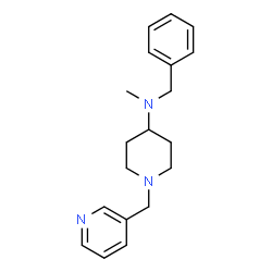 ChemSpider 2D Image | N-Benzyl-N-methyl-1-(3-pyridinylmethyl)-4-piperidinamine | C19H25N3