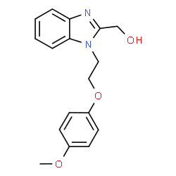 ChemSpider 2D Image | {1-[2-(4-methoxyphenoxy)ethyl]-1,3-benzodiazol-2-yl}methanol | C17H18N2O3