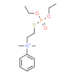ChemSpider 2D Image | N-{2-[(Diethoxyphosphoryl)sulfanyl]ethyl}-N,N-dimethylanilinium | C14H25NO3PS