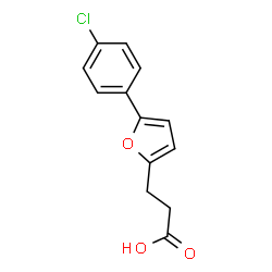 ChemSpider 2D Image | 3-(5-(4-CHLOROPHENYL)-2-FURYL)PROPANOIC ACID | C13H11ClO3
