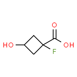 ChemSpider 2D Image | 1-Fluoro-3-hydroxycyclobutanecarboxylic acid | C5H7FO3