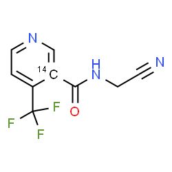 ChemSpider 2D Image | N-(Cyanomethyl)-4-(trifluoromethyl)-3-(3-~14~C)pyridinecarboxamide | C814CH6F3N3O